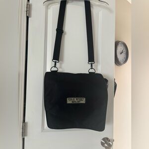 Ralph Lauren Polo Sport RL-67 Vintage Messenger Crossbody Black Nylon Bag EUC